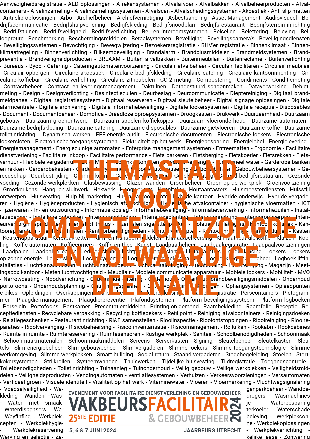 Folder verschenen over deelnemen met een themastand aan de editie 2024